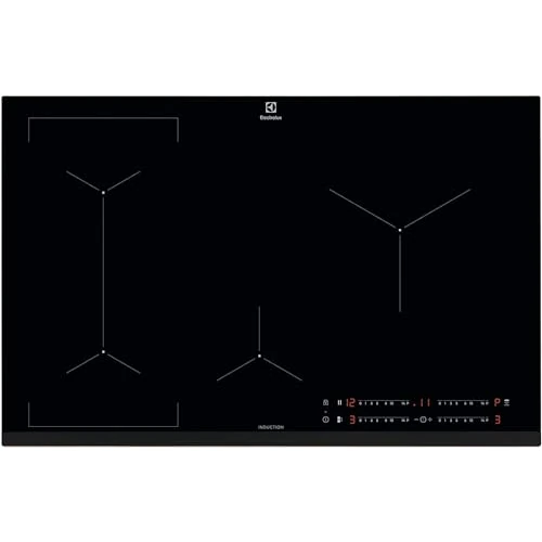 Offerta a tempo: Electrolux Serie 600 Piano Cottura a Induzione 4 Fuochi da Incasso, LIL83443 Bridge 80 cm, Tecnologia Hob2Hood® e Zone Cottura Flessibili, 780x520 mm, Nero - 5% da 369.00 € a 349.00 €