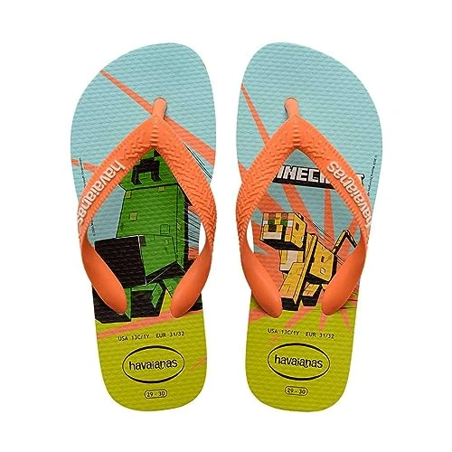 Oferta limitada: Havaianas Minecraft, Chanclas, para Unisex bebé, Blanco / Coral, 25/26 EU de 22.00 EUR a 13.58 EUR (ahorro 38%)