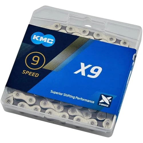 Limited-time offer: KMC X9 9 Speed Chain, Silver/Grey, 122 Link from 20.40 £ to 20.40 £ (save 0.00%)