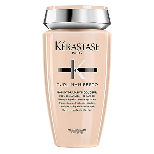 Kérastase Curl Manifesto, Shampoo, For Curly to Very Curly and Coily Hair, With Manuka Honey and Ceramide, Bain Hydratation Douceur, 250 ml