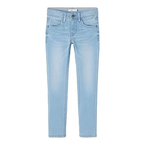 NAME IT Jungen Nkmsilas Dnmtax Pant Noos Jeans, Light Blue Denim, 134 EU