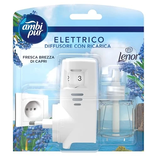 Offerta a tempo: Ambi Pur Brezza Marina Starter Kit Diffusore Elettrico Per Ambienti 20ml, Per Rimuovere Gli Odori - 50% da 5.99 € a 3.00 €