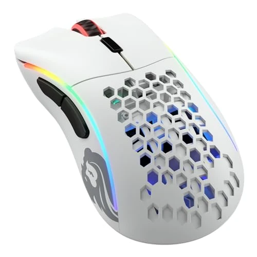 Limited offer: Glorious Gaming Model D- (Small) Wireless Gaming Mouse - 67g Superlight Honeycomb Design, RGB, Ergonomic, Lag Free 2.4GHz Wireless, Up To 71 Hours Battery - White from 79.99 EUR to 79.99 EUR (save 0%)