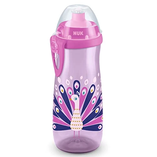 Oferta limitada: NUK Sports Cup taza para niños con efecto camaleón | +24 meses | 450 ml | Boquilla con cierre de empujar-tirar a prueba de fugas y fácil de abrir | Cambia de color | Clip y tapa | Pavo Real (Rosa) de 10.04 EUR a 10.04 EUR (ahorro 9%)
