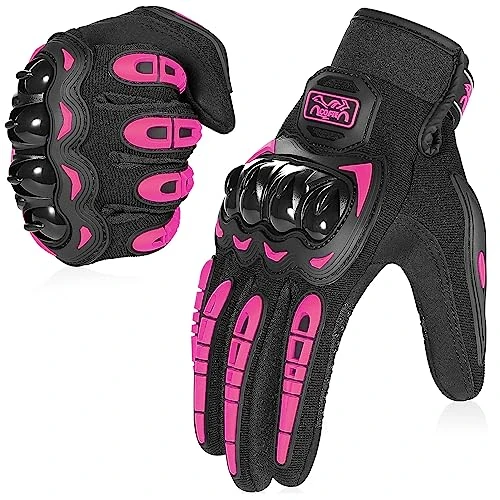 Offerta a tempo: COFIT Guanti da Moto, Touchscreen sulle Dita, Guanti per corse in Motocicletta, per guidare Quad (ATV), per Arrampicata, Escursioni e Altri Sport All'aperto - Rosa M - 0.00% da 17.99 € a 17.99 €