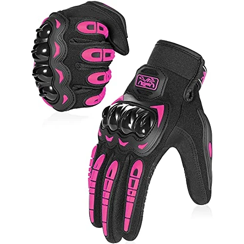COFIT Guantes de Motos, Guantes de Pantalla Táctil Full Touch para Carreras de Motos, MTB, Escalada, Senderismo y Otros Deportes al Aire Libre - Rosa XXL