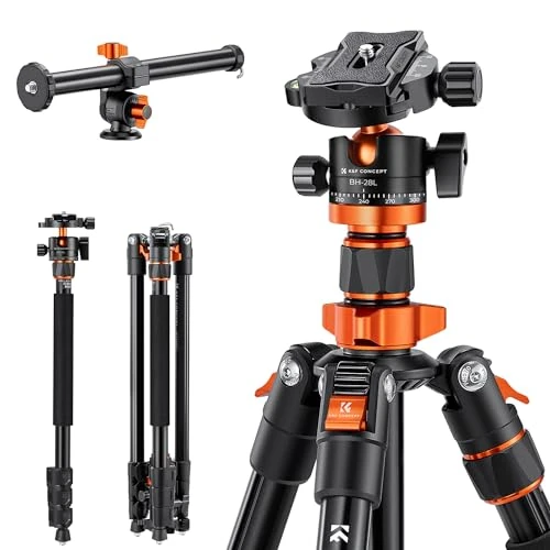 Oferta limitada: K&F CONCEPT Trípode de Cámara 200cm Profesional Aluminio con Monopié, Trípode Fotografía con Columna Central con 360° Rótula de Bola y Placa de Liberación para Cámara DSLR de 109.00 € a 109.00 € (ahorro 0.00%)