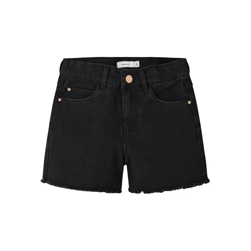 Offerta a tempo: Name It Nkfrose Hw Mom Dnm Shorts 8222-Ya Noos, Pantaloncini Bambine e ragazze, Nero (Black Denim), 116 - 30% da 22.99 € a 16.05 €