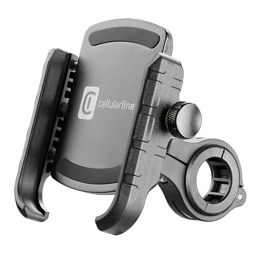 Zeitlich begrenztes Angebot: cellularline | Rider Steel - Universal | Smartphone-Lenkerhalterung aus Aluminium für Motorrad und Fahrrad - Universal für alle Handys - Schwarz von 29.99 € auf 27.77 € (7% Rabatt)