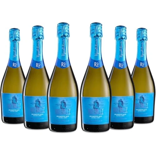 Vigneti Romio Weißer Schaumwein Novebolle Romagna DOC, frischer Geschmack mit fruchtigen Noten, 11,5 Prozent Vol., Karton mit 6 Flaschen 750 ml