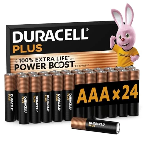 Offre limitée : DURACELL Plus Piles AAA (Lot de 24) – Piles Alcalines 1,5 V–Durent jusqu’à 100 % plus longtemps grâce aux Actifs POWER BOOST–Fiable pour vos Appareils du Quotidien–Emballage 0 % Plastique– MN2400 de 21.05 EUR à 21.05 EUR (remise 0%)