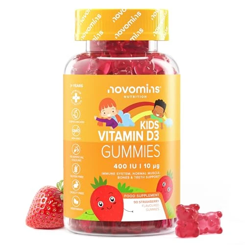 Tijdelijke aanbieding: Vitamine D voor kinderen – Voedingssupplement voor 3 maanden – Vitaminen Kinderen – 90 kauwtabletten – Vegetarisch glutenvrij product van Novomins van 19.99 EUR naar 14.99 EUR (korting 25%)