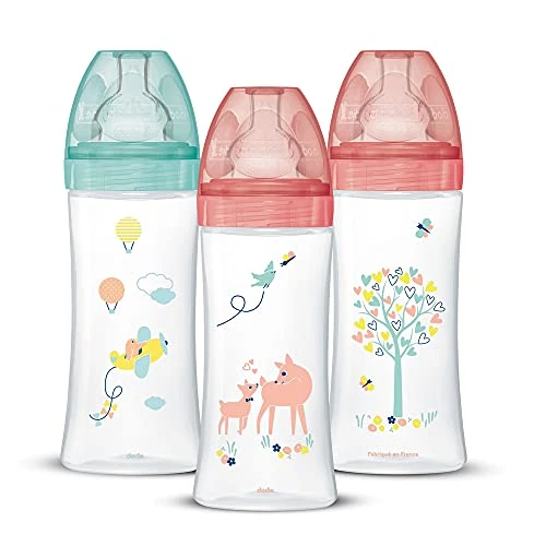 Offerta a tempo: Dodie Biberon Anticolica Sensation+, Bambina, 330 ml, dai 6 mesi, Tettarella Piatta, 3 Fori, Confezione da 3, 3 Unità - 0.00% da 20.62 € a 20.62 €