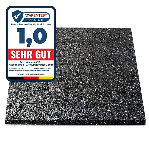 Offerta a tempo: Tappetino antivibrazione, 60 x 60 cm, prodotto in Germania, per lavatrice e asciugatrice, tagliabile, disponibile in 4 spessori (60 x 60 x 0,5 cm) - 0.00% da 11.90 € a 11.90 €
