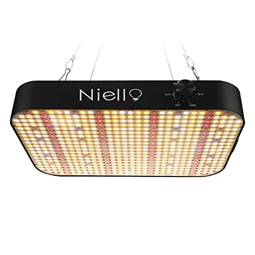 Niello Led-plantenlamp, 600 W, led-groeilamp met 588 leds, UV & IR voor kamerplanten, volledig spectrum plantenlicht met dimbare Daisy Chain functie voor VEG, bloemen