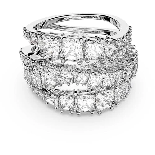 Offerta a tempo: Swarovski Anello Twist Wrap, Taglio misto, Bianco, Placcato rodio - 30% da 199.00 € a 139.99 €