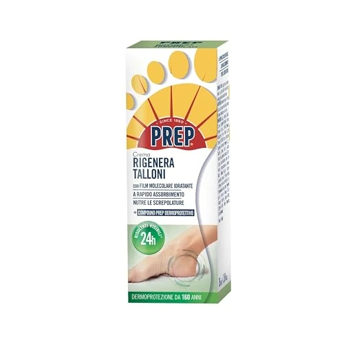 Offerta a tempo: Prep, Crema Rigenera Talloni, Crema Idratante per Talloni Screpolati, Ammorbidisce e Nutre la Pelle, a Base di Burro di Karitè, Pantenolo e Vitamina E, Assorbimento Rapido, Formato 75 ml - 34% da 4.98 € a 3.31 €