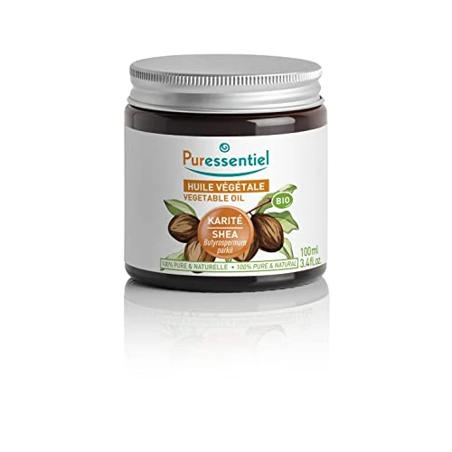 Offre limitée : Puressentiel - Huile de Karité Bio - Pressée à Froid - 100 pourcent Brute, Pure et Naturelle - Vegan et Cruelty Free - Nourrit et répare en profondeur la peau et les cheveux - 100 ml de 9.43 EUR à 8.47 EUR (remise 10%)