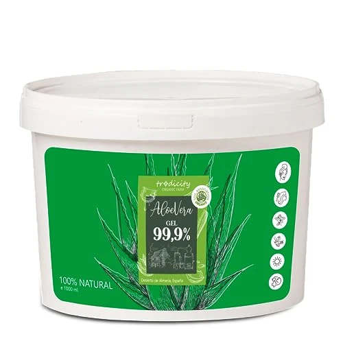 Limited-time offer: Pure Aloe Vera Gel, 100% Natural, Firming Body Gel, After Sun Gel, Moisturiser, Face, Acne, Anti Wrinkle Serum, Burns, Hair Repair, Aftershave, Post Depil, Sunburn Relief, 1000 ml 1 kg, from 26.39 £ to 19.00 £ (save 28%)