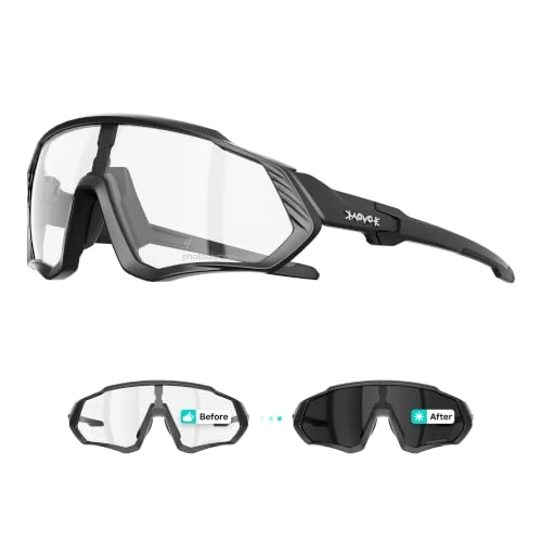 Limited-time offer: KAPVOE Photochromic Cycling Glasses Men Women Clear to Black K9408 from 29.99 £ to 29.99 £ (save 0.00%)