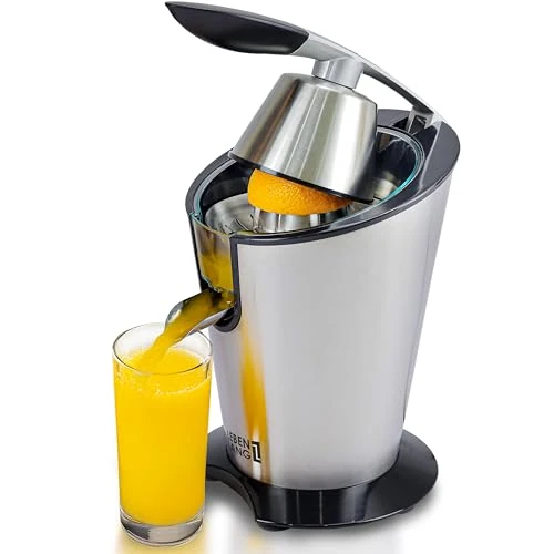 Offerta a tempo: LEBENLANG Spremiagrumi elettrico 600W - Cono in acciaio inox & senza BPA I Spremi agrumi elettronico professionale I Spremuta arancia citrus Juicer machine I Spremi arance automatico melograno piccolo - 20% da 79.95 € a 63.99 €