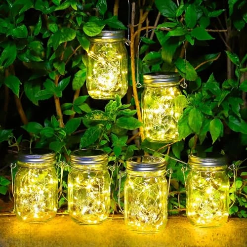 Offerta a tempo: Lanterne Solari da Esterno - 6 Pezzi Lanterne da Esterno 30 LED Lampade Solari da Giardino IP65 Impermeabile Lanterna Solare Esterno per Giardino Esterni Interni Feste Natale - 24% da 49.98 € a 37.98 €