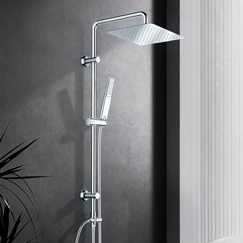 Oferta limitada: Görbach Columna de Ducha sin Grifo Ducha Para Baños Barre Altura Adjustable Set de Ducha Acero Inoxidable 304 Conjunto Ducha con Alcachofa Ducha Mano y Cabezal Ducha Lluvia Grande 25x25cm de 77.02 EUR a 77.02 EUR (ahorro 0%)