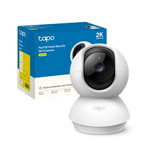 Limited-time offer: Tapo 3MP Indoor Wi-Fi Camera (2K), Surveillance Camera, Night Vision, Real Time Notifications, Cloud Storage and MicroSD up to 256GB, Works with Alexa and Google Assistant C210, ‎‎bianco from 37.90 GBP to 37.90 GBP (save 0%)