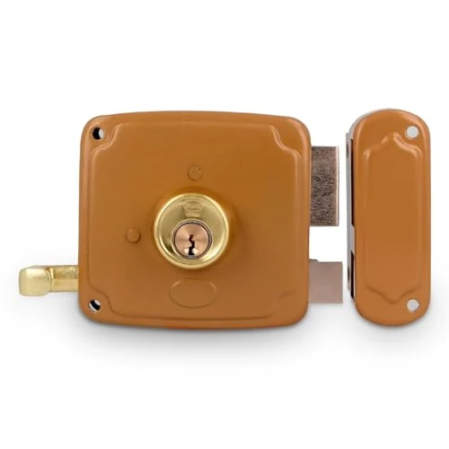 Offerta a tempo: Amig - Serratura da sovrapposizione destra | Acciaio dorato resistente | Include chiavi e viti | Ideale per porte in legno | Multicolore, 72U-100, Metallo - 0.00% da 33.94 € a 33.94 €
