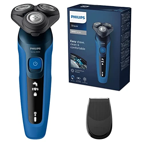 Philips Series 5000 Electric Wet and Dry Shaver S5466/18, Powerful & Gentle Shave, SteelPrecision Shaving System, Flexible 360° Shaving Heads, 60 Minutes Running Time