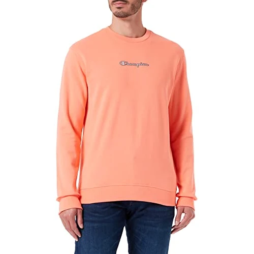 Champion Herren Soft Fluo Crewneck Sweatshirt, LachsRose, S
