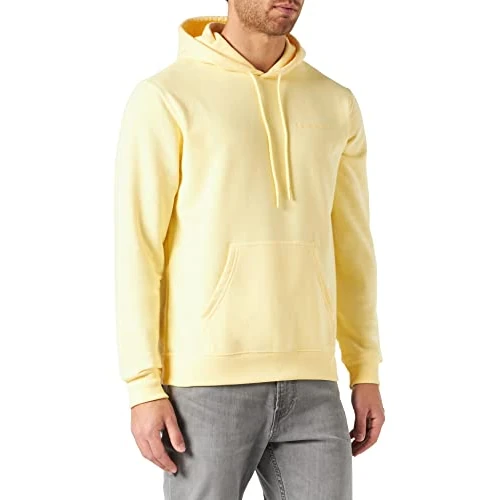 Champion American Classics Small Logo sweatshirt met capuchon voor heren, geel (vast), S