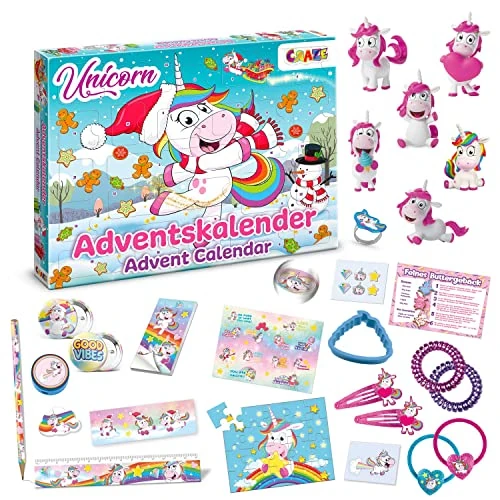 Offre limitee: CRAZE Calendrier de l'Avent Enfant LICORNE JOUET Calendrier de l'avent Fille, Jouet Fille & Figurine Licorne de 21.99 EUR a 8.53 EUR (economie 61%)