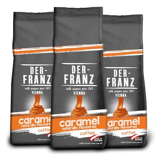 Oferta ograniczona: Der-Franz Kawa palona ziarnista o smaku karmelowym, kawy z gatunku Arabici i Robusty, 3 x 500 g z 33.97 EUR na 23.54 EUR (znizka 31%)