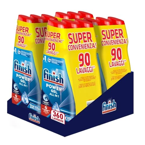 Beperkte aanbieding: Finish Powergel Fresh afwasmiddel, 360 vaatwassergel, 600 ml, 12 stuks van 67.99 EUR naar 67.99 EUR (besparing 0%)