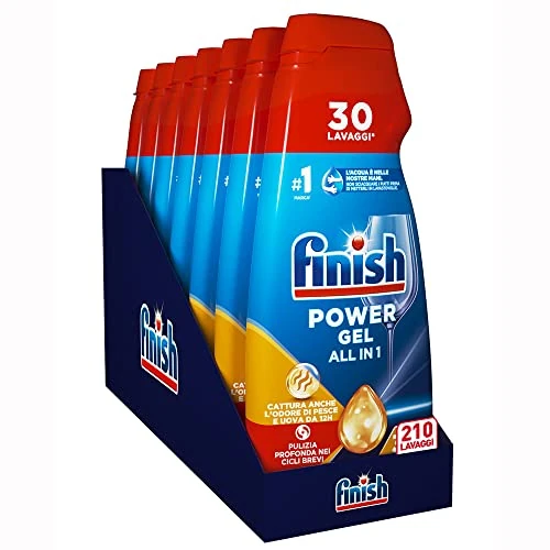 Offerta a tempo: Finish - Powergel Detersivo Lavastoviglie - 210 Lavaggi (7 Pezzi x 30 Lavaggi) — 43% da 34,99 € a 19,81 €