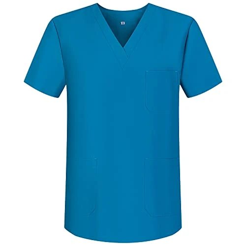Limited-time offer: MISEMIYA - Scrub Top Unisex Scrubs - Medical Uniform V-Neck Tunic Scrub Top BZ-6801 - XX-Large, Turquoise 68 from 18.29 GBP to 18.29 GBP (save 0%)