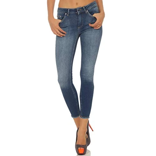 Limited-time offer: Only Women's ONLBLUSH Life MID SK ANK RAW REA811 NOOS Jeans, Dark Blue Denim, M / 34 from 38.00 GBP to 26.10 GBP (save 31%)