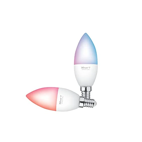 Limited-time offer: Trust WiFi E14 Smart Bulb, Colour Changing Candle, Works with Alexa and Google Home, No Hub Required, Small Screw Smart Light Bulb, White & Colour [Amazon Exclusive] - 2 Pack from 12.79 £ to 12.79 £ (save 0.00%)