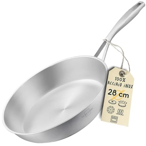 Offerta a tempo: SILBERTHAL Padella Acciaio Inox 28 cm Induzione - Senza Rivestimento 18/10 - 0.00% da 69.95 € a 69.95 €