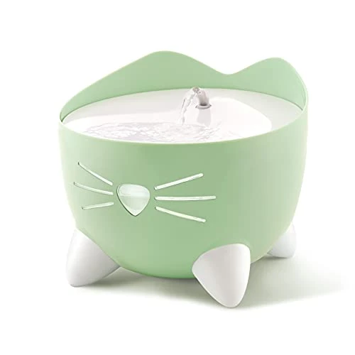 Limited-time offer: Catit PIXI Drinking Water Fountain for Cats, Green, Automatic Pet Drinking Fountain with Triple Action Carbon Filter, Refill Level Window and LED Nightlight from 29.99 £ to 29.99 £ (save 0.00%)