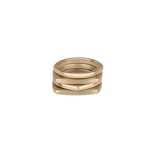Offerta a tempo: Breil, Collezione New Tetra, Set di 4 Anelli Donna in Acciaio IP Rose, con Cristalli, Ideali da Indossare Insieme o Separatamente, Colore Rose, Misura 14, Gioielli Donna e Ragazza - 10% da 75.00 € a 67.51 €