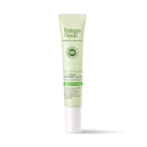 Offerta a tempo: Bottega Verde - Contorno Occhi, Estratti di Bellezza, 15 ml, Azione Idratante e Rinfrescante, Per Pelli Miste o Grasse, con Mela Verde e Kiwi - 57% da 20.00 € a 8.57 €