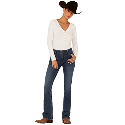 Limited offer: Wrangler Women's Western Mid Rise Stretch Boot Cut Jean from 42.22 USD to 38.00 USD (save 10%)