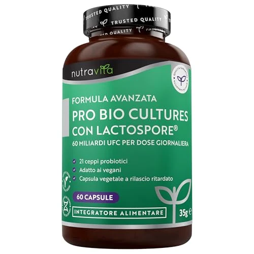 Oferta limitada: Nutravita Probioticos y Prebioticos Intestinales con 60 Mil Millones UFC, 60 Cápsulas Veganas con Inulina y 21 Cepas Bacterianas, Microbiota Intestinal, Prebioticos y Probioticos Mujer y Hombre de 19.90 EUR a 14.44 EUR (ahorro 27%)