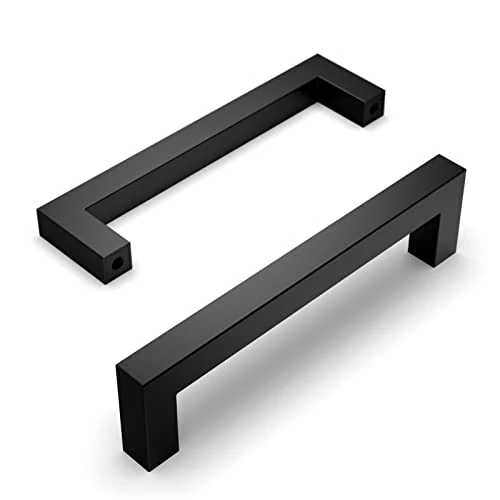 Offre limitée : Amerdeco Lot de 10 Poignee de Meuble Noir Cuisine Entraxe 128mm Acier Inoxydable Poignée Meuble Cuisine Poignées pour Placards Poignet de Porte Cuisine Poignet Meuble de 19.99 € à 19.99 € (0.00% de remise)