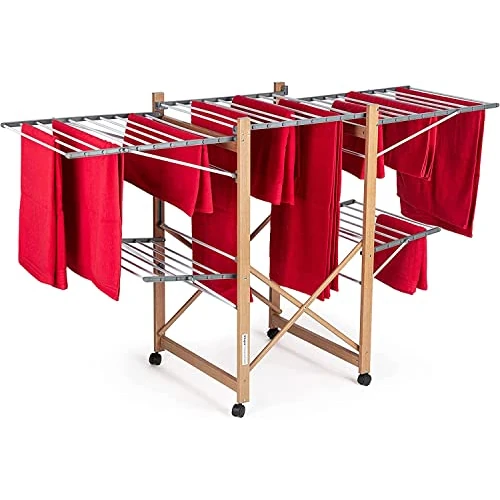 Oferta limitada: Vitapur House Care Tendedero - Tendedero Ropa Extensible con Aspecto de Madera - Móvil con Ruedas - Tendedor Plegable También para Prendas Largas - para Interiores y Exteriores de 99.00 € a 99.00 € (ahorro 0.00%)