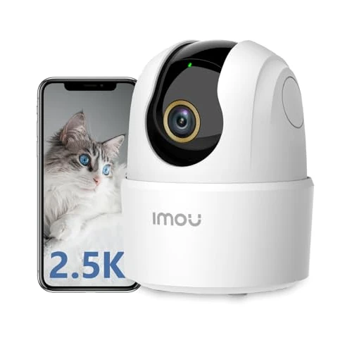 IMOU 4MP Telecamera Wi-Fi Interno Videocamera Sorveglianza 2K+, Rilevamento Umano, Audio Bidirezionale, Tracciamento di Movimento con Sirena, Compatibile con Alexa, Rotazione a 360°, 2,4Ghz