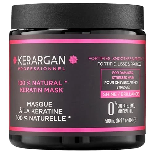Offerta a tempo: Kerargan - Maschera Capillare Ultra Riparatrice alla Cheratina per Capelli Danneggiati e Stressati - Rinforza, liscia e protegge - Senza Solfati, OGM, Oli Minerali - 500ml - 24% da 29.95 € a 22.90 €