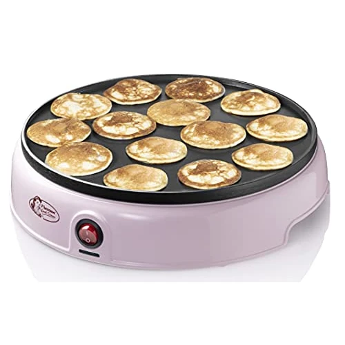 Limited offer: Bestron Poffertjes Maker im Retro Design, Mini Pfannkuchen Automat, mit Antihaftbeschichtung, Sweet Dreams, 800 W, Farbe: Rosa from 24.99 EUR to 20.49 EUR (save 18%)